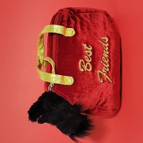 Aurora Fancy Pals, Toy Adorable Little Black Terrier in Red Purse, Removable - Picture 2 of 15